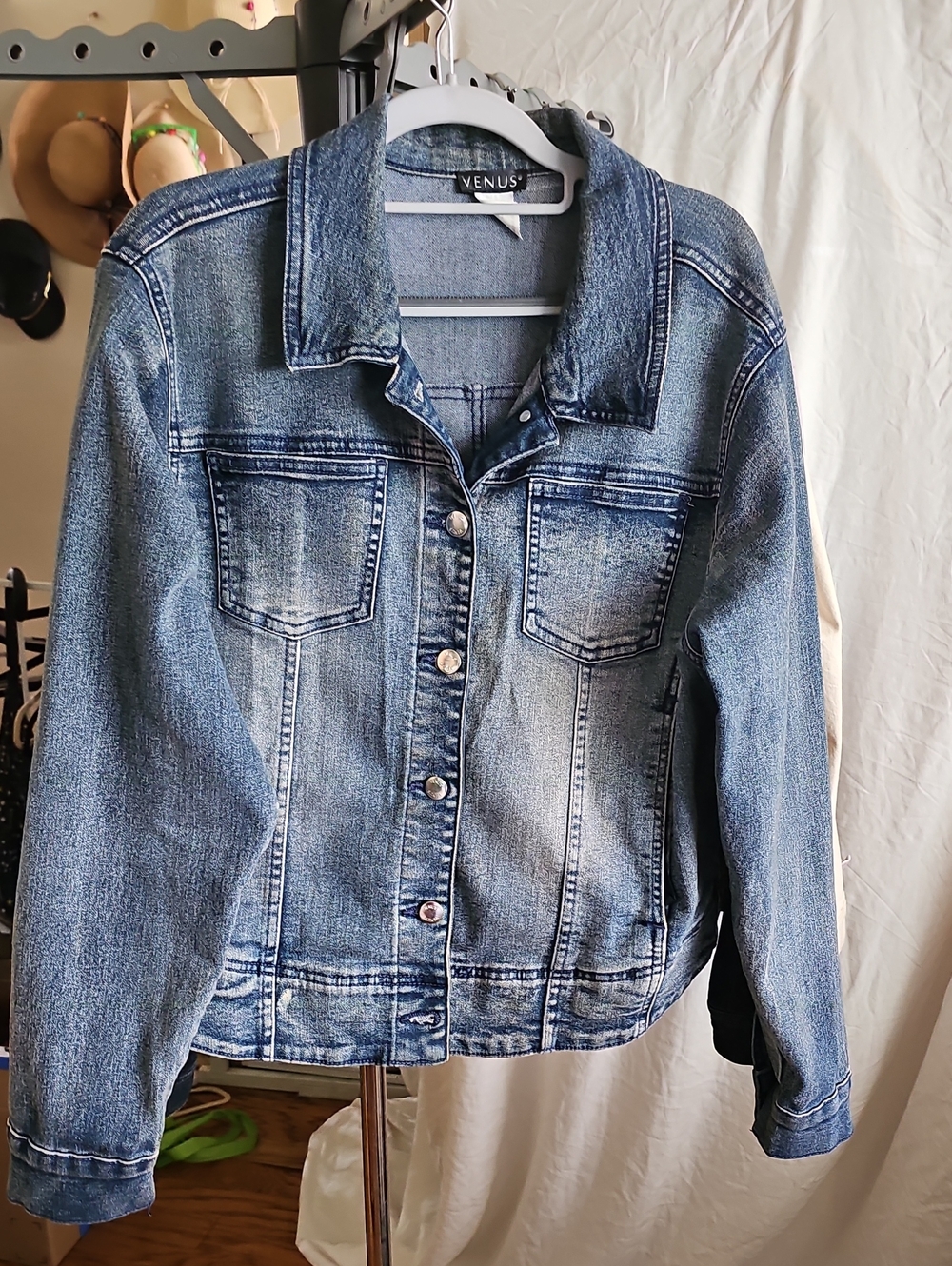 VENUS Light Blue Washed Denim Jacket